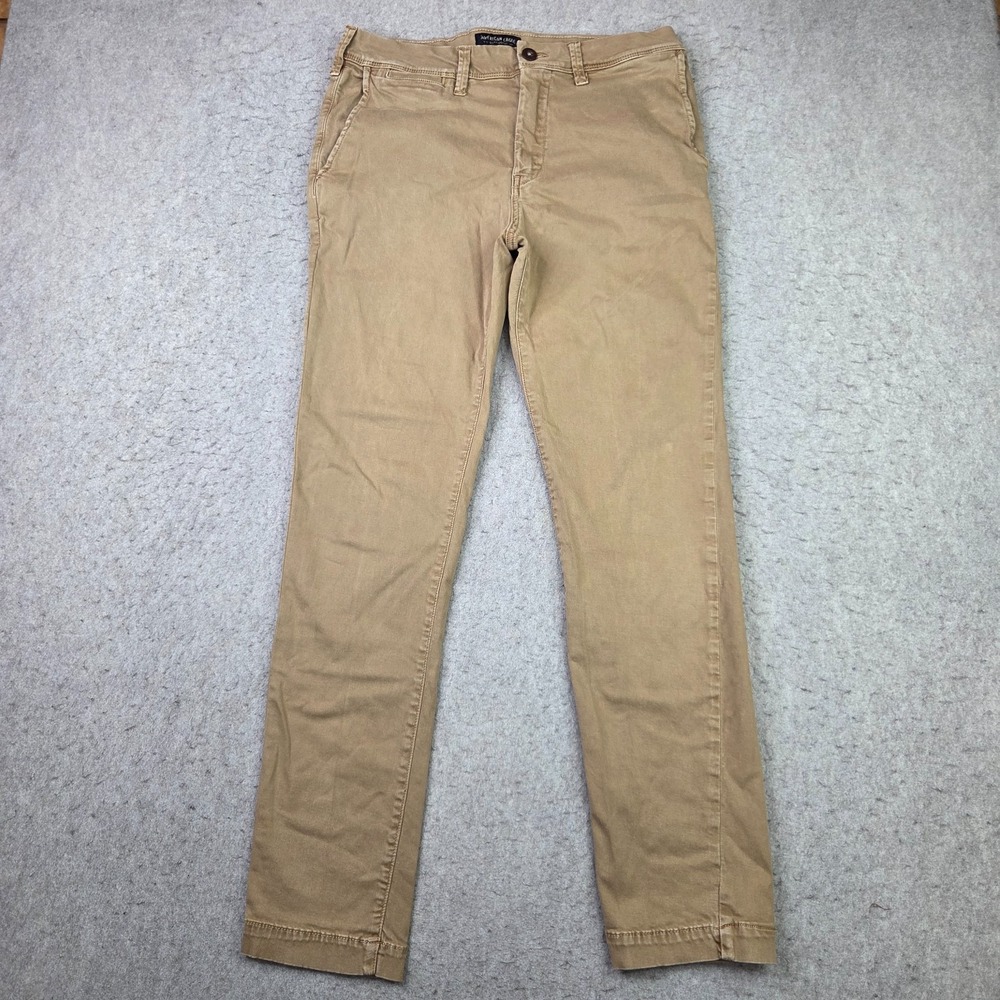 American Eagle Extreme Flex Skinny Pants Men's Size 32x32 Khaki Stretch